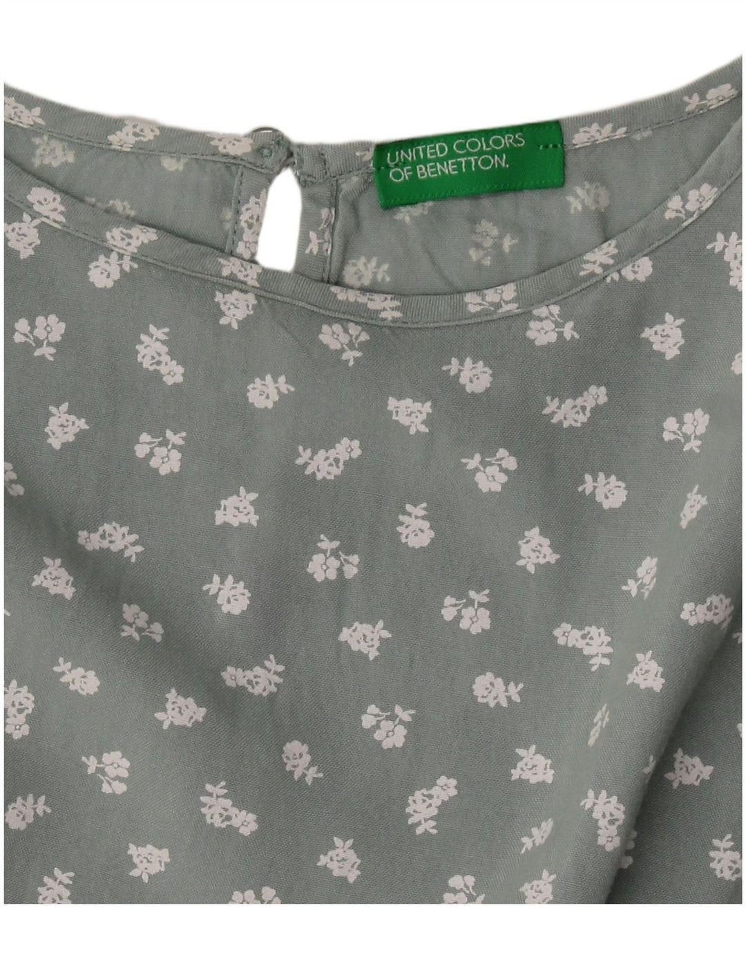 BENETTON Rochie Fete Basic 11-12 Ani Verde Floral