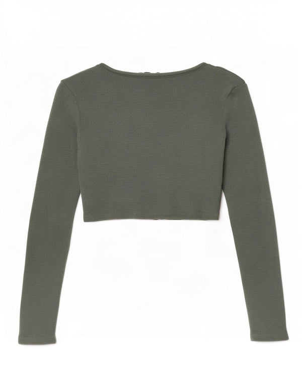 Top cardigan pentru femei Zara UK 6 XS Verde