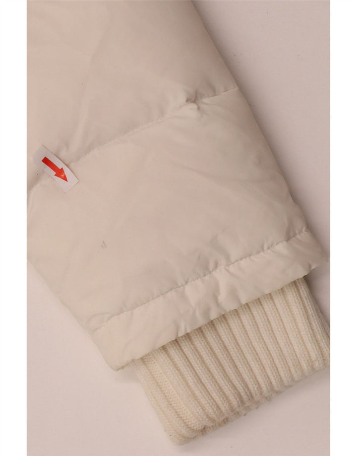 Jachetă căptușită cu glugă Phard pentru femei UK 14 Medium White Nylon