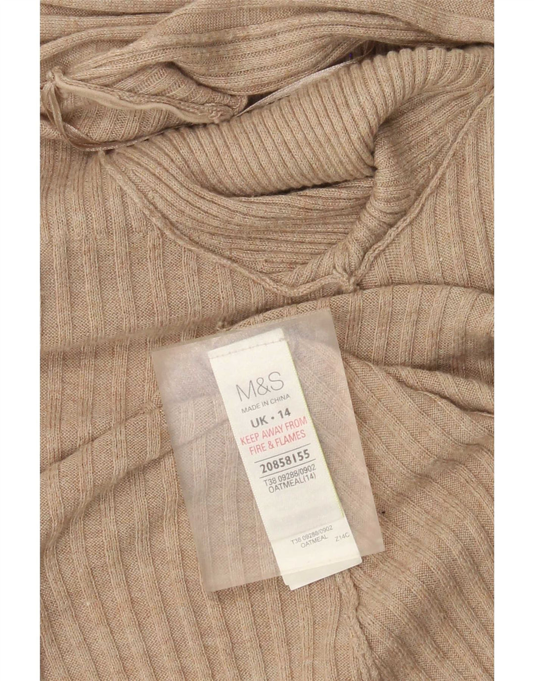 Pulover cardigan deschis pentru femei Marks & Spencer UK 14 Medium Bej