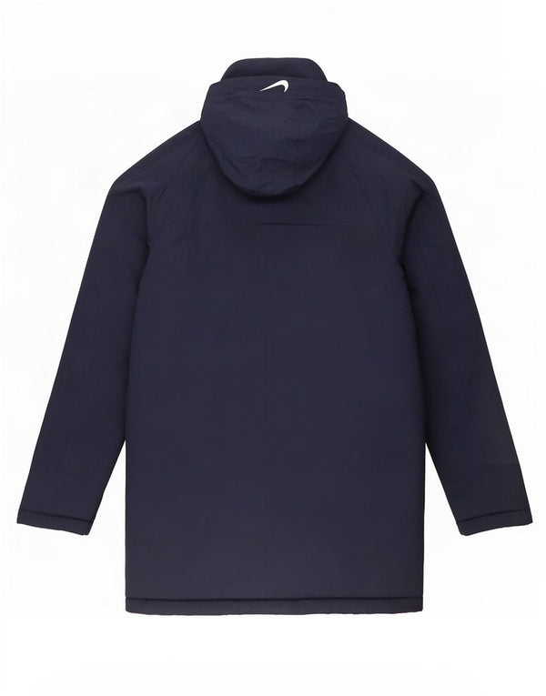 Palton căptușit cu glugă pentru bărbați Nike UK 40, mare, albastru, poliester