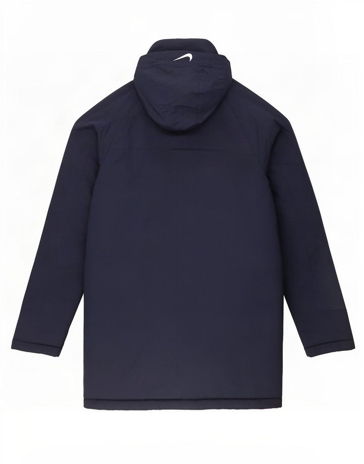 Palton căptușit cu glugă pentru bărbați Nike UK 40, mare, albastru, poliester