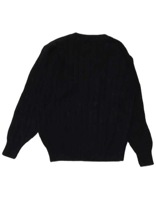 Pulover cu decolteu în V CONTE OF FLORENCE pentru femei UK 10 Mic bleumarin