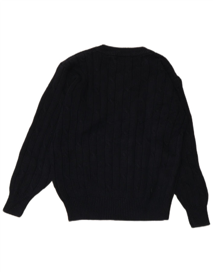 Pulover cu decolteu în V CONTE OF FLORENCE pentru femei UK 10 Mic bleumarin