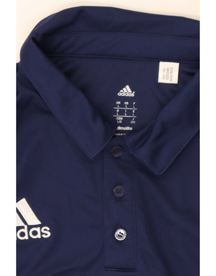 Tricou polo Adidas Climalite pentru bărbați, mare, albastru, poliester