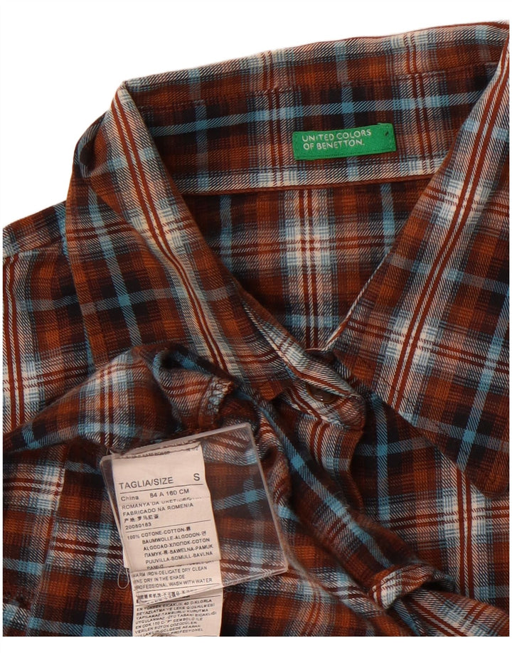Cămașă pentru femei BENETTON UK 10 mic, maro, din bumbac