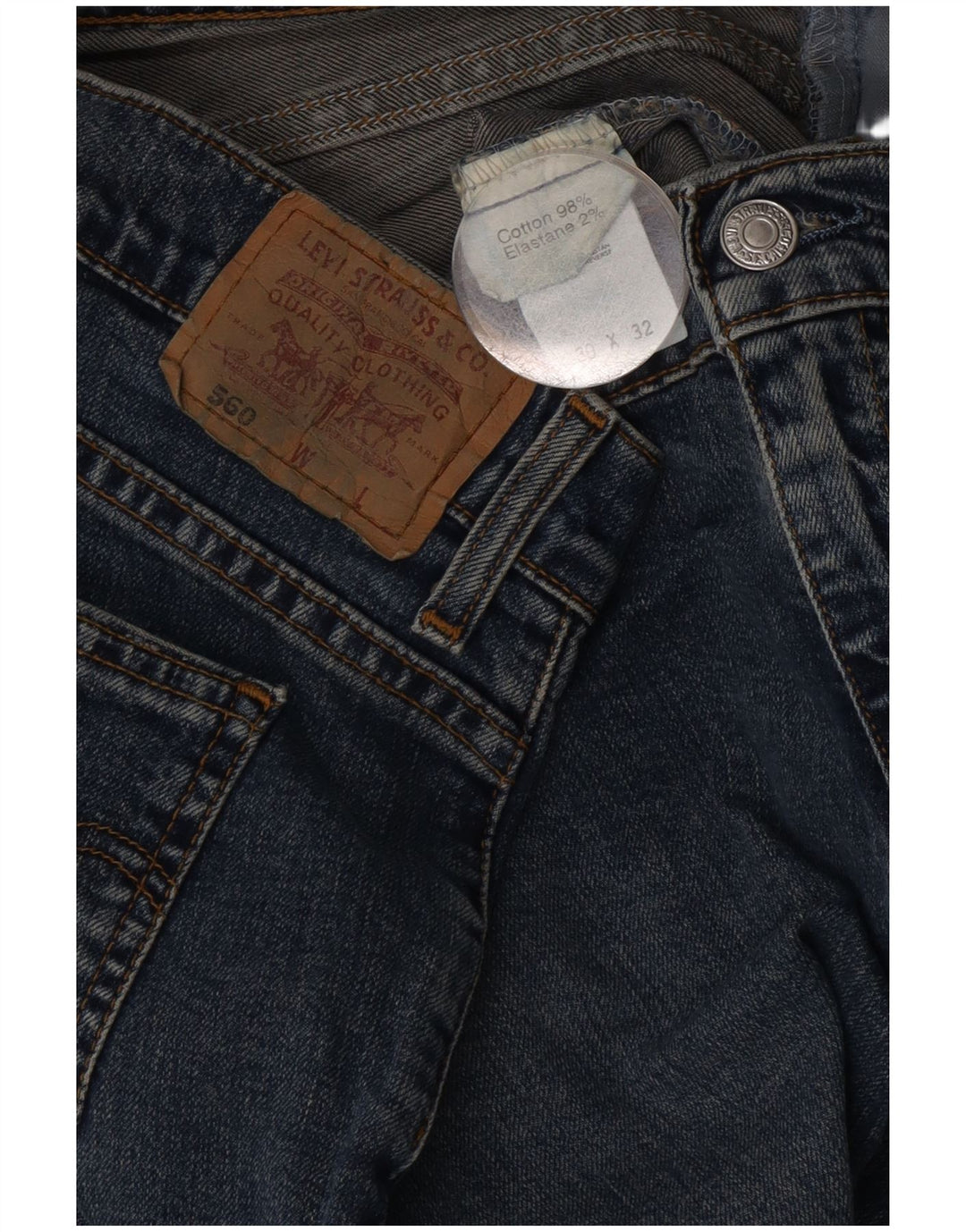 Blugi drepti Levi's 560 pentru femei W30 L29 Bumbac albastru