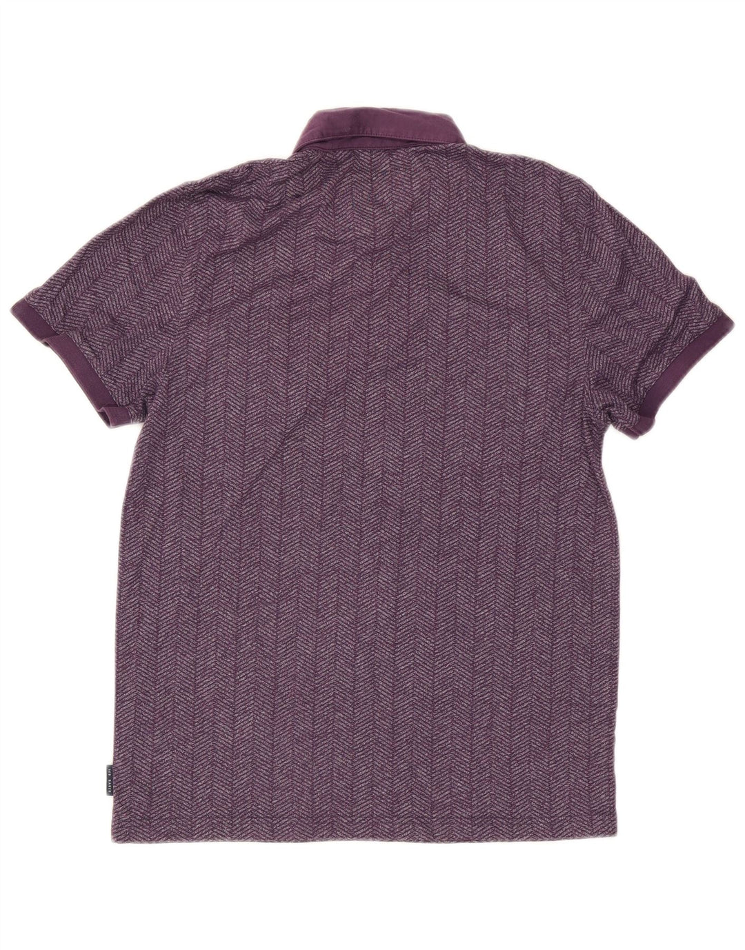 Tricou polo pentru bărbați Ted Baker Mărimea 3 Medium Purple Herringbone