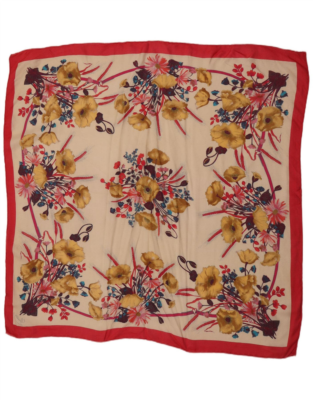 Eșarfă pătrată grafică Gucci pentru femei, mărime unică, multicoloră, de designer floral