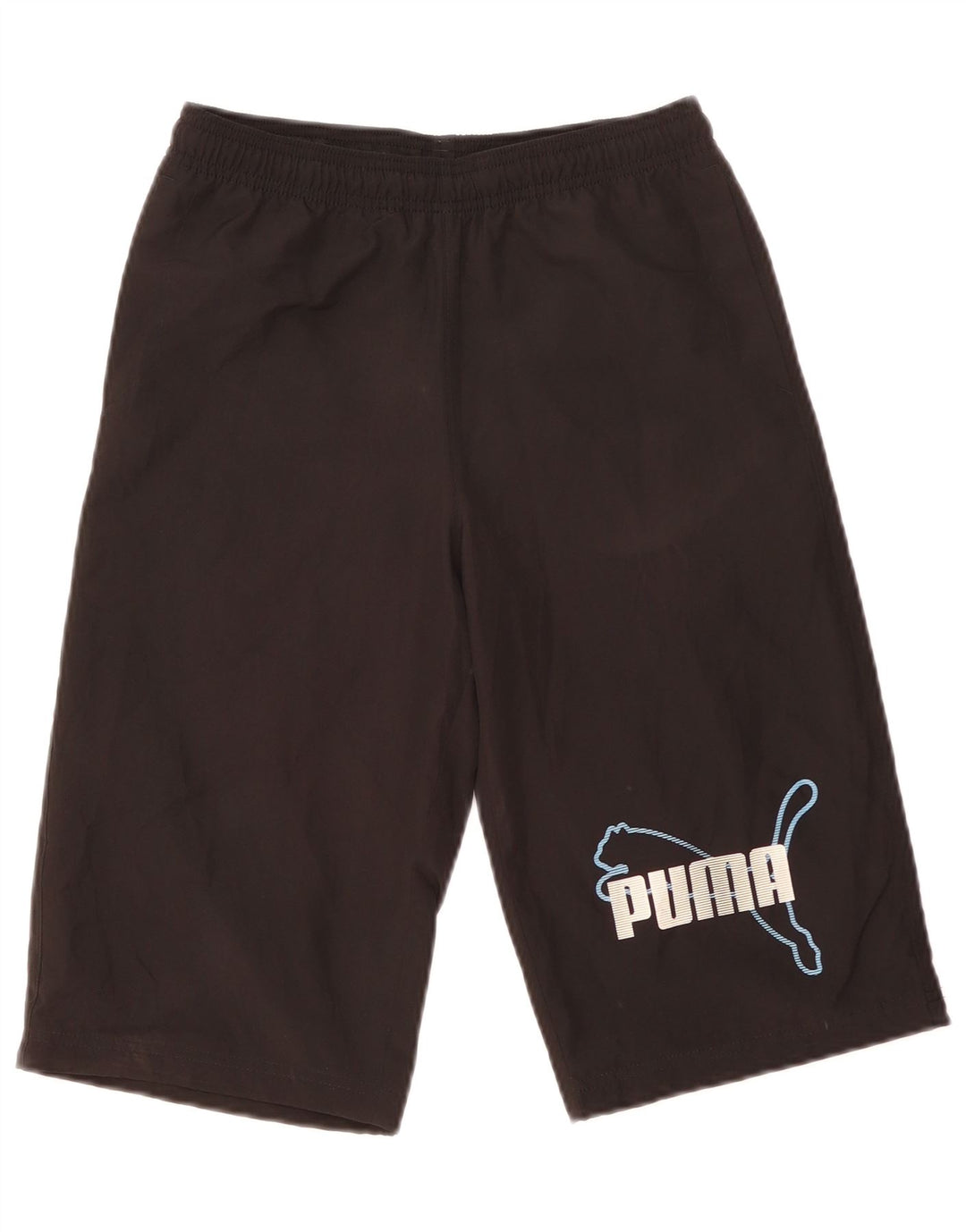 Pantaloni scurti sport Puma Boys Graphic Bermuda 13-14 ani poliester negru