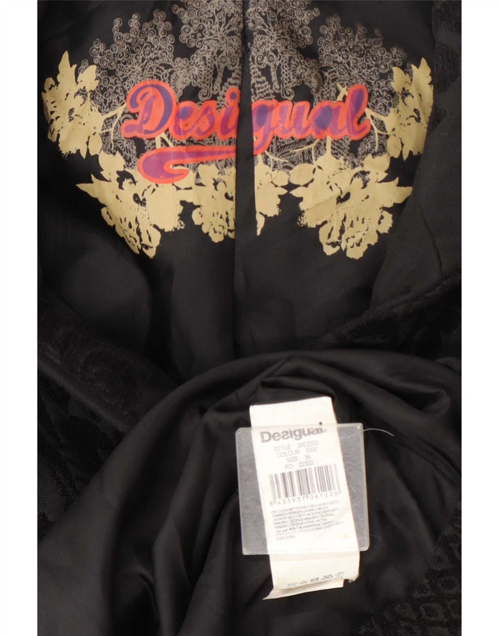 Palton pentru femei Desigual EU 38 Poliester Floral Negru Mediu