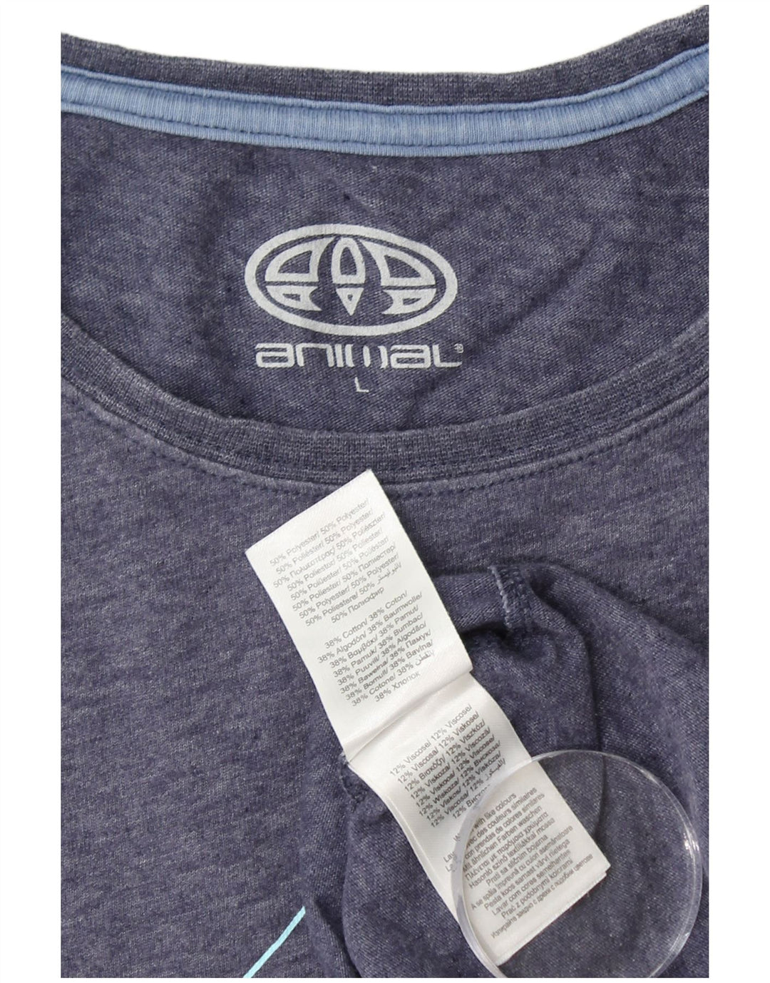 Tricou grafic pentru bărbați ANIMAL Top mare din poliester bleumarin