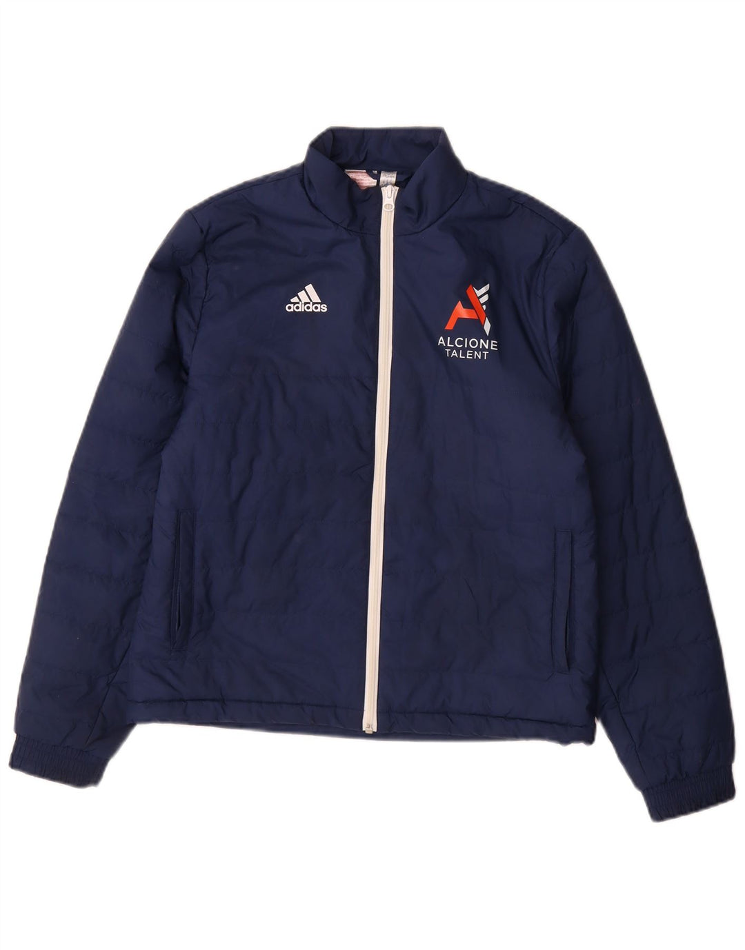 Jachetă căptușită cu grafică Adidas pentru băieți 13-14 ani poliester bleumarin