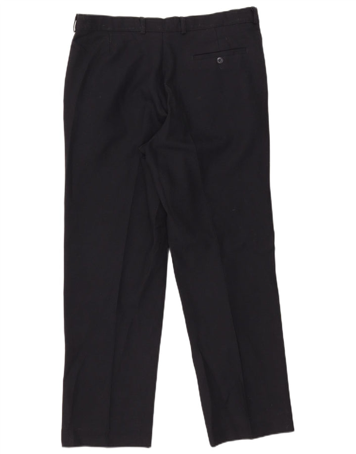 Pantaloni chino drepți pentru bărbați Marks & Spencer L34 L29 Poliester bleumarin