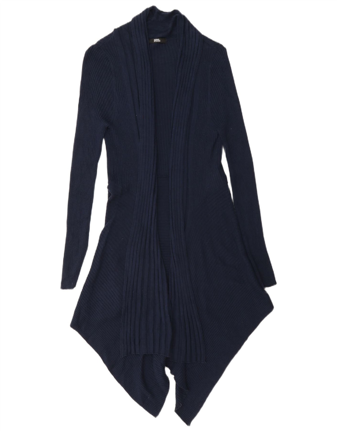 Pulover cardigan asimetric pentru femei Marks & Spencer UK 14 Medium Bleumarin