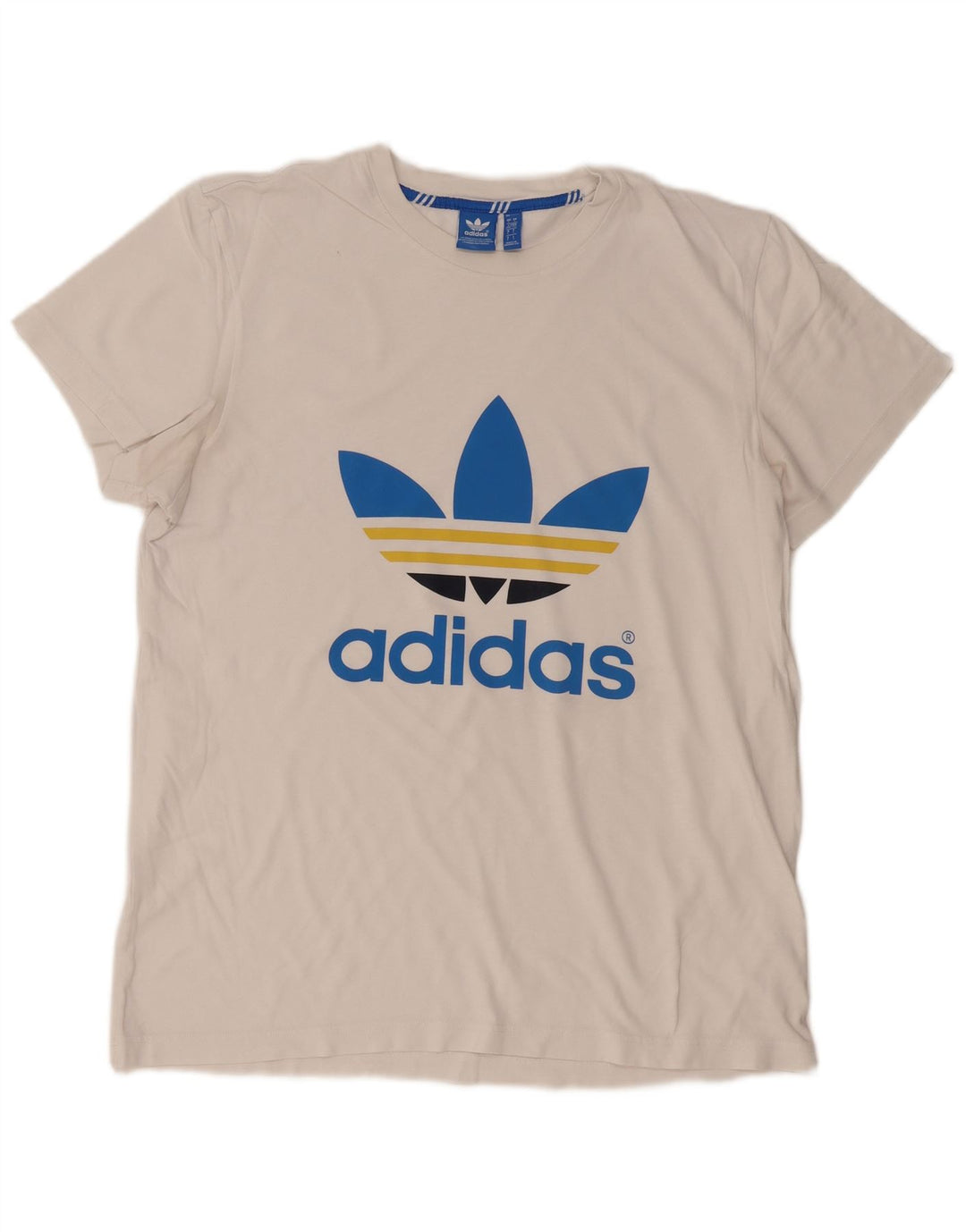 Tricou grafic ADIDAS pentru bărbați Top mare din bumbac alb