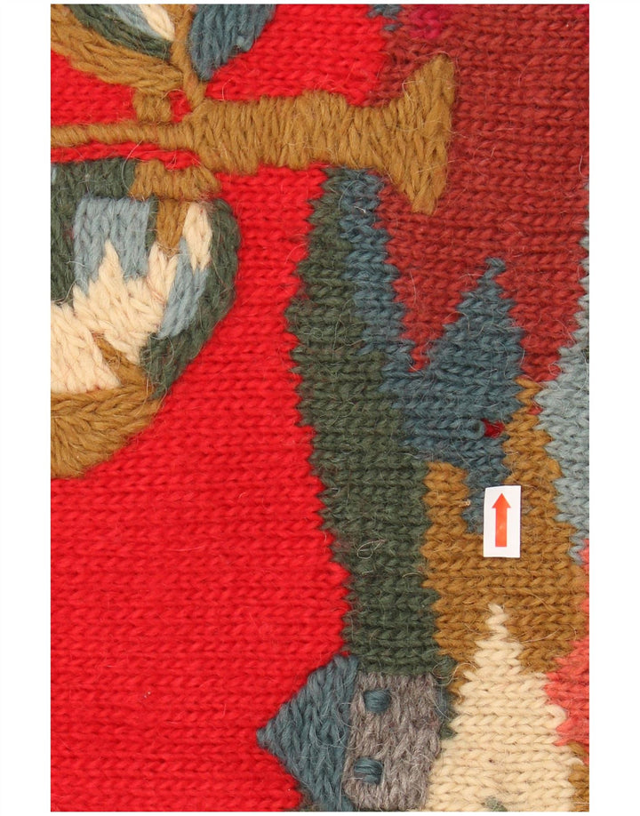 ICELANDIA Pulover cu gât țestoasă supradimensionat pentru femei UK 10 Small Red