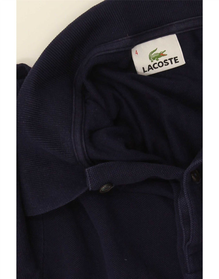 Tricou polo pentru bărbați Lacoste cu mânecă lungă, mărimea 4, albastru bleumarin mediu