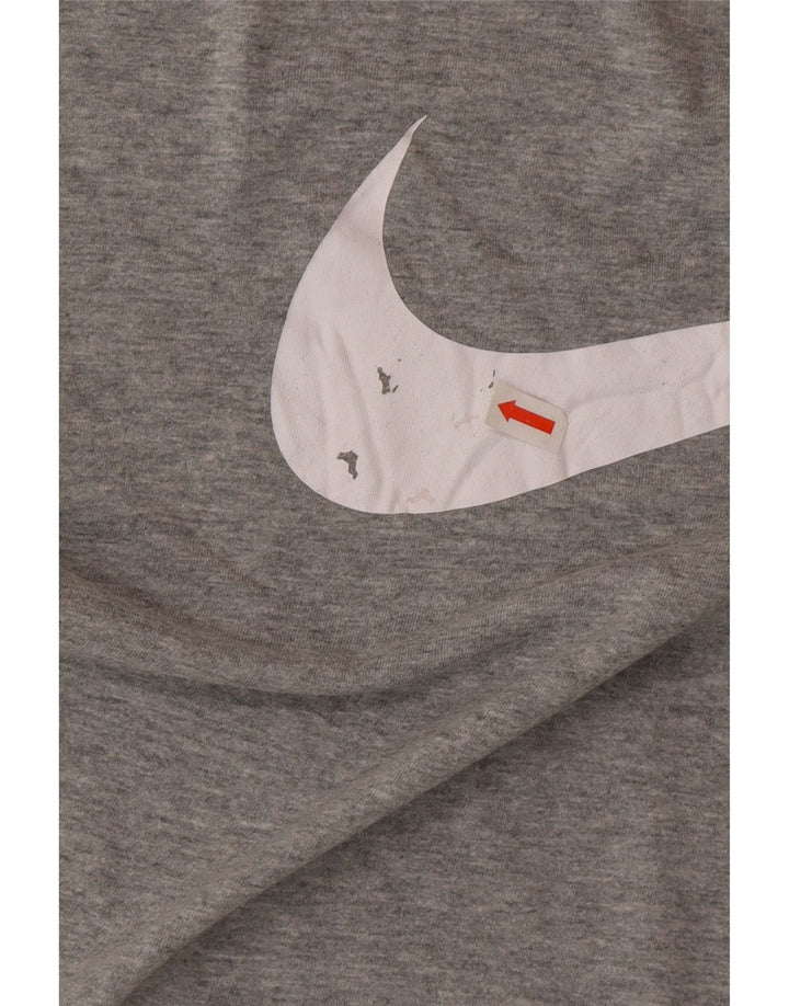 Tricou grafic Nike pentru bărbați Top mic, gri, bumbac