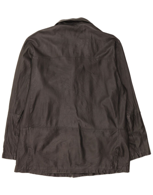 Jachetă Blazer pentru bărbați cu 3 nasturi Bizzarro IT 54 2XL din piele neagră