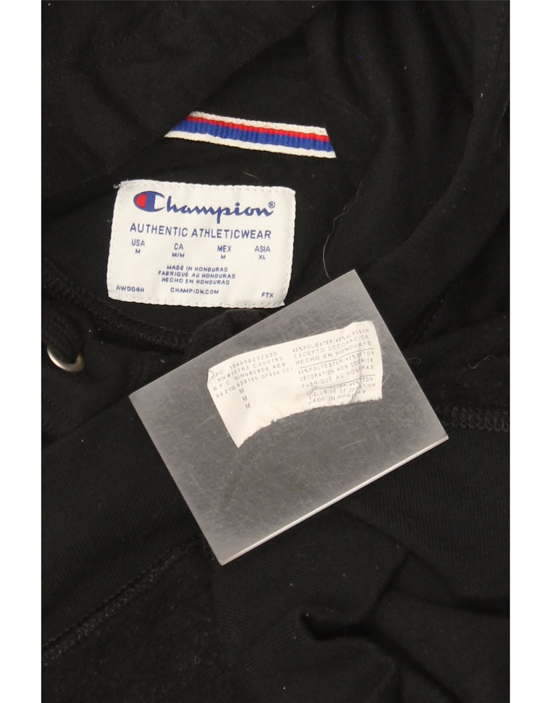 Pulover cu glugă cu grafic pentru femei Champion UK 14 Poliester mediu negru