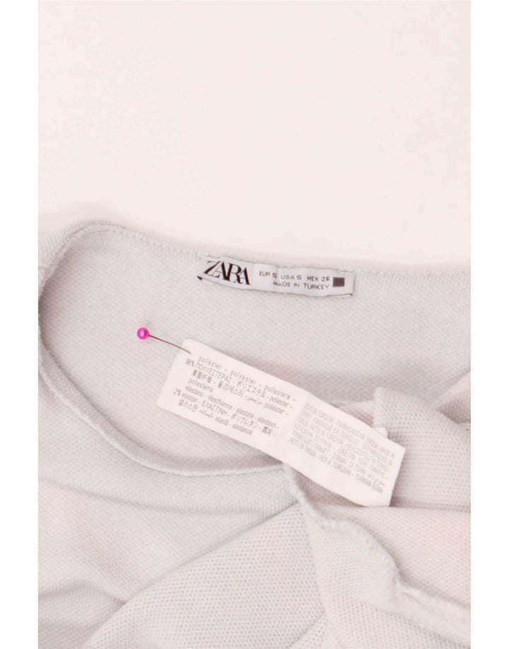 Zara Womens Vest Top UK 10 Small White Poliester
