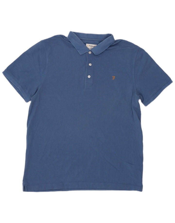 Tricou polo Farah pentru bărbați, mare, albastru, bumbac