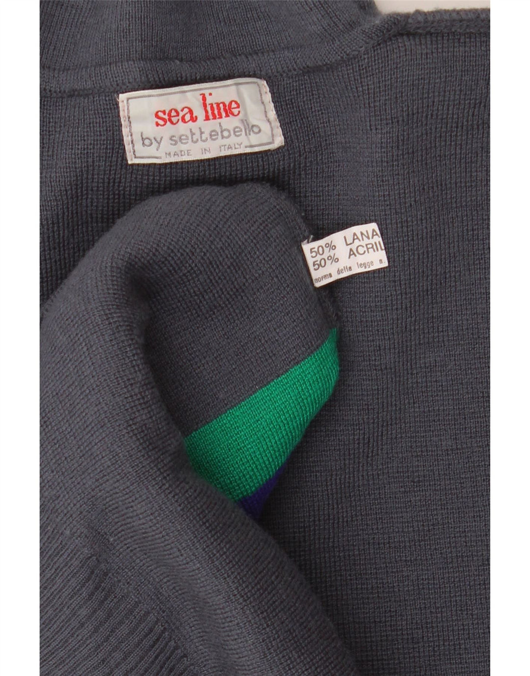 SETTEBELLO Pulover cu gât polo pentru bărbați, lână mare, gri