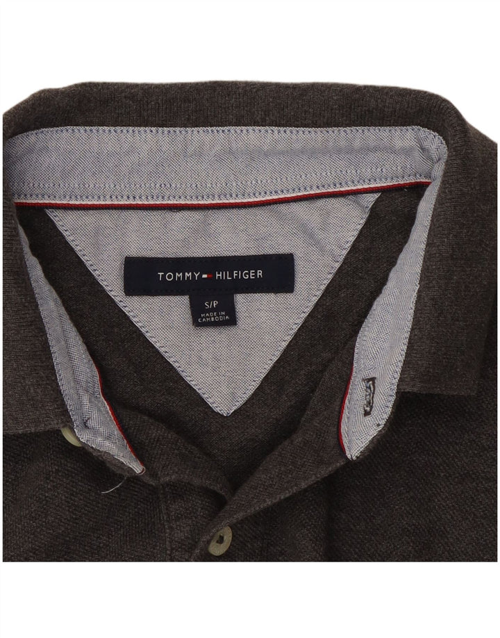 Tricou polo Tommy Hilfiger pentru bărbați, bumbac gri mic
