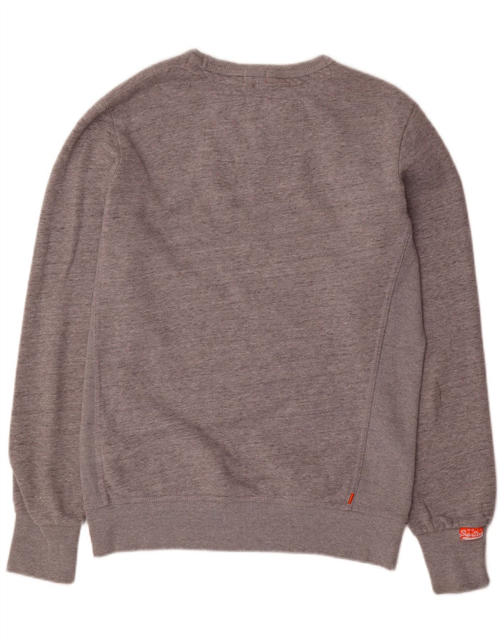 SUPERDRY Hanorac pentru bărbați Pulover mare din bumbac cu pete gri