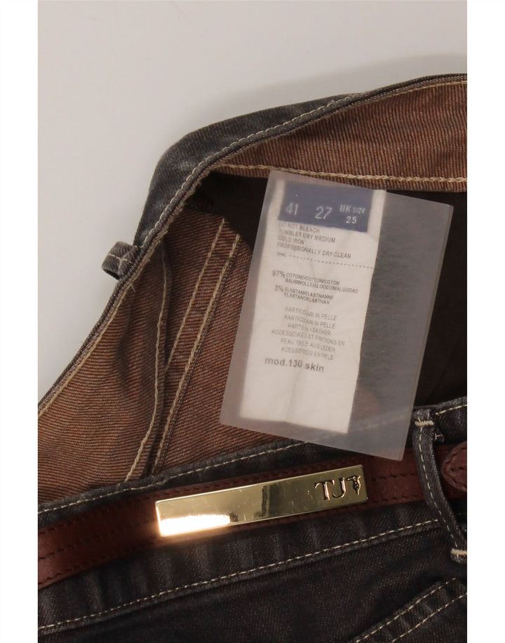 Trussardi blugi subțiri pentru femei W25 L30 bumbac maro