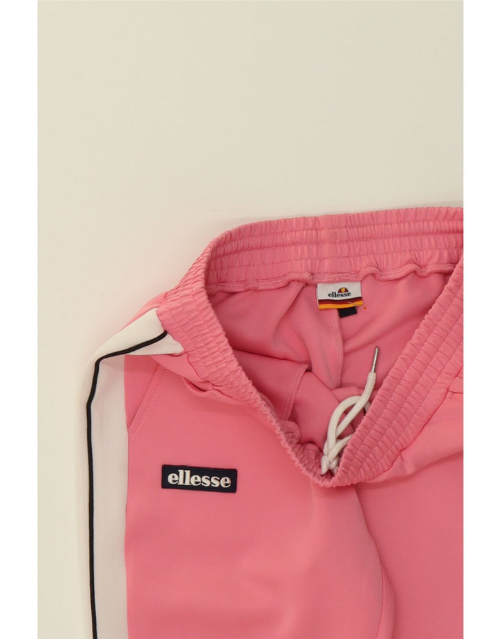 ELLESSE Womens Tracksuit Trousers Joggers EU 36 Small Pink Polyester Vintage Ellesse and Second-Hand Ellesse from Messina Hembry 