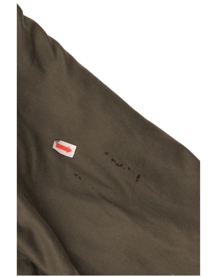 Jachetă parka militară cu glugă vintage pentru bărbați UK 38 Medium Khaki