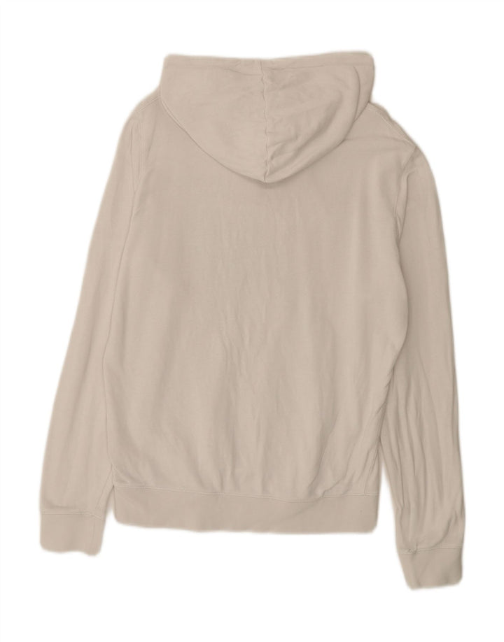 WRANGLER Mens Graphic Hoodie Jumper Small White Cotton