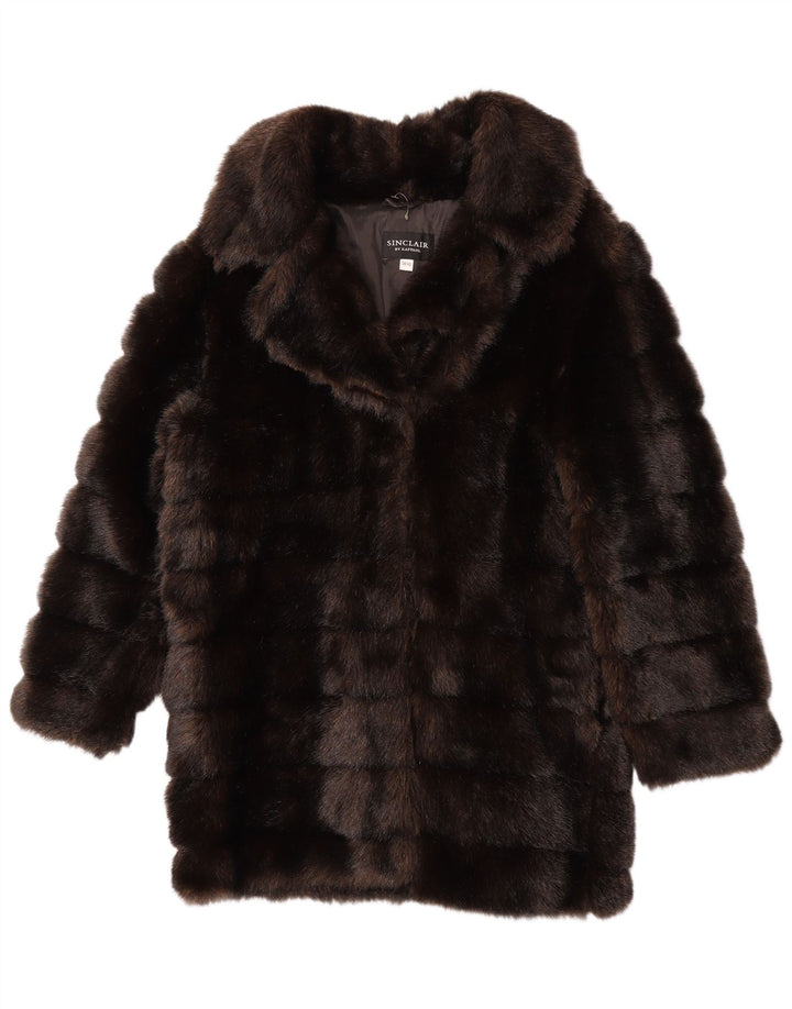 Pardesiu Sinclair pentru femei din blană artificială EU 38/40 Maro Mediu Modacril
