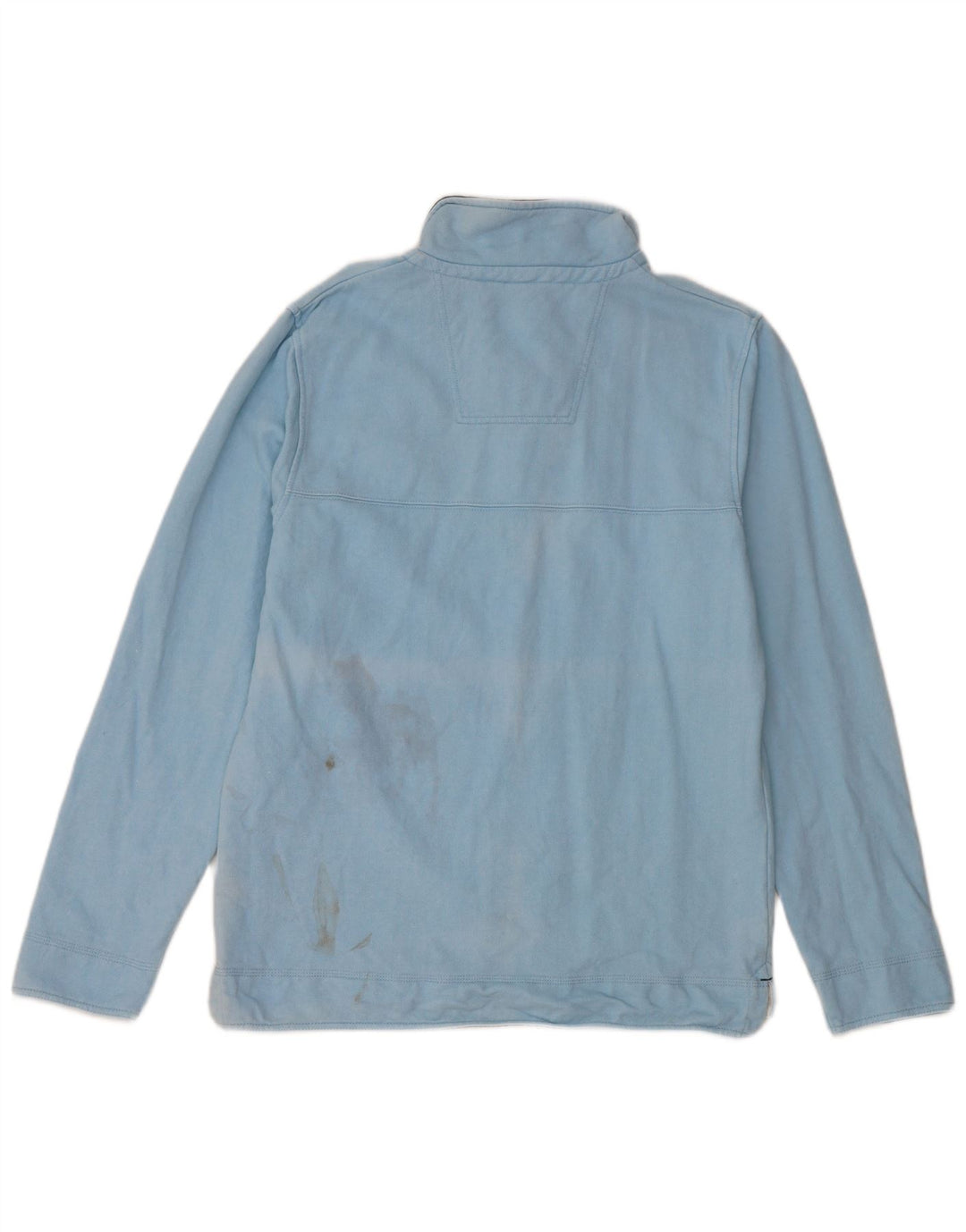 Crew Clothing Hanorac pentru bărbați cu fermoar și gât Pulover Bumbac albastru mediu