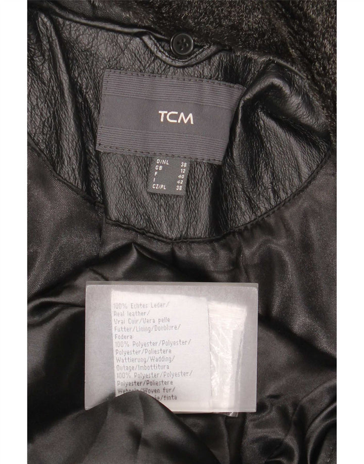 Palton din piele pentru femei TCM UK 12 Piele neagră medie