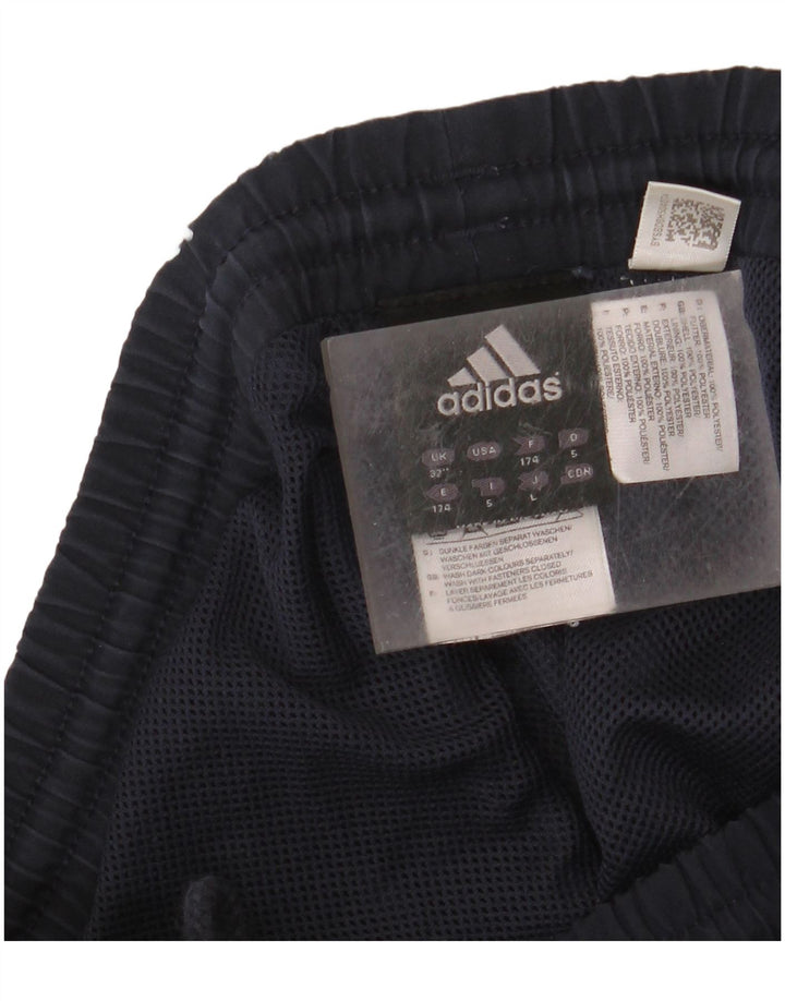 Pantaloni de trening Adidas pentru bărbați, poliester mediu albastru bleumarin