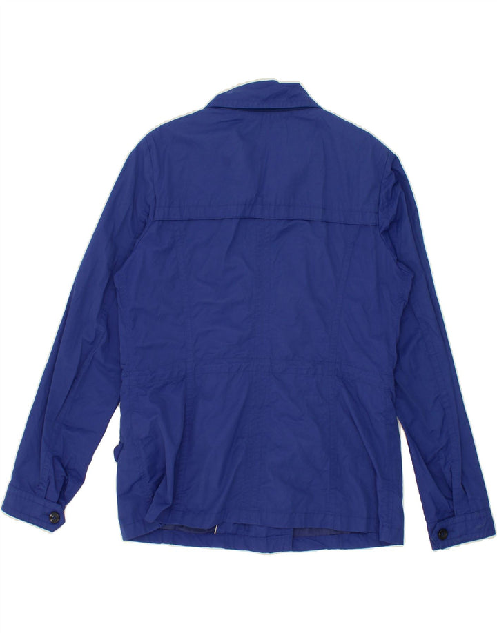 GEOX Womens Double Breasted Trench Coat UK 14 Medium Blue Polyamide Vintage Geox and Second-Hand Geox from Messina Hembry 