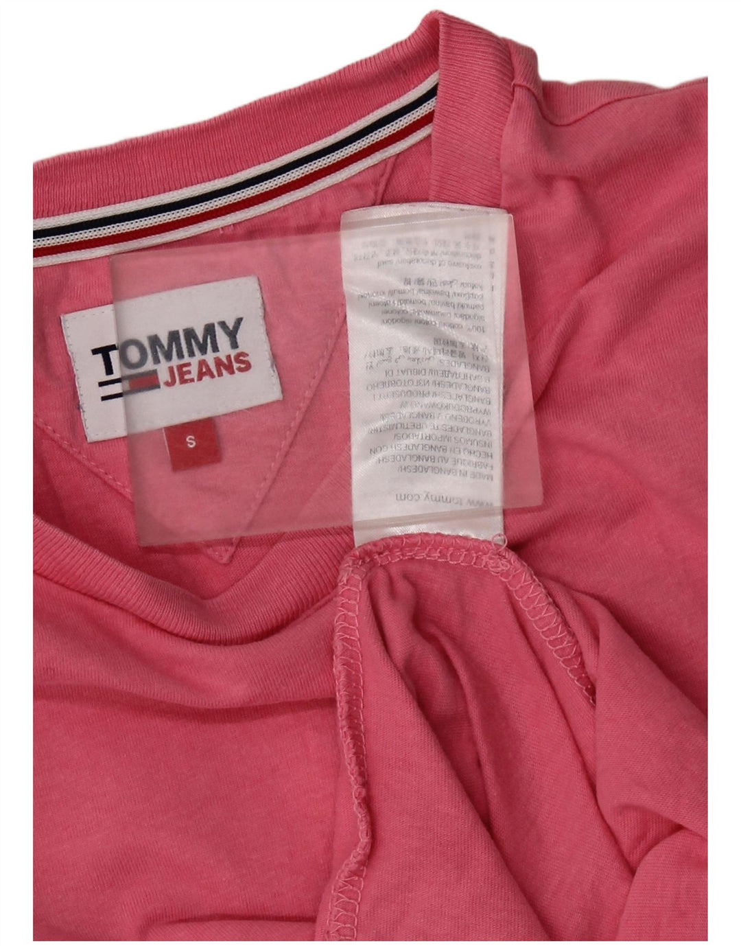 TOMMY HILFIGER Tricou Bărbați Top Mic Roz Bumbac