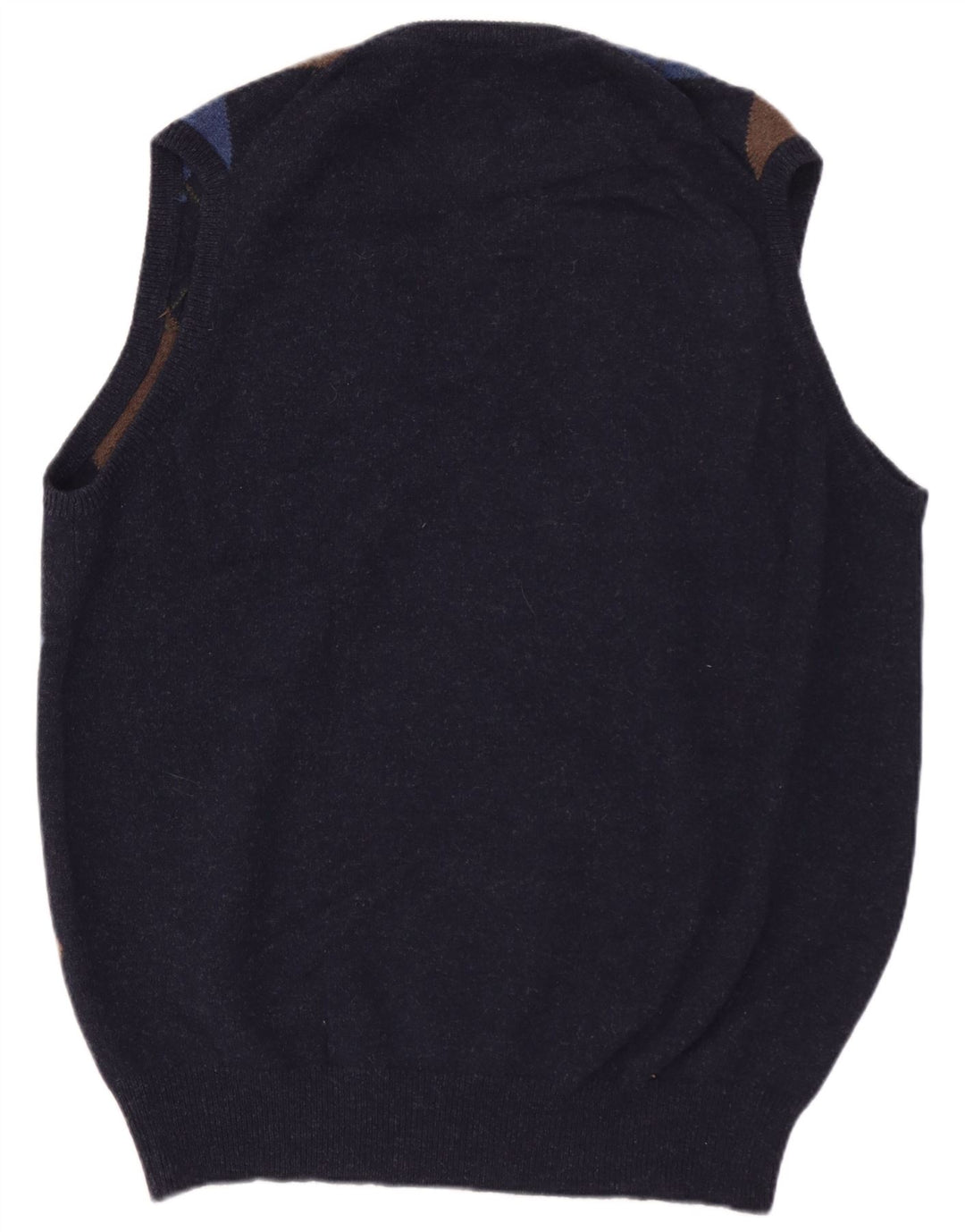WILLIAM LOCKIE Vestă pentru bărbați Tank Top IT 52 Mare Lână de miel bleumarin