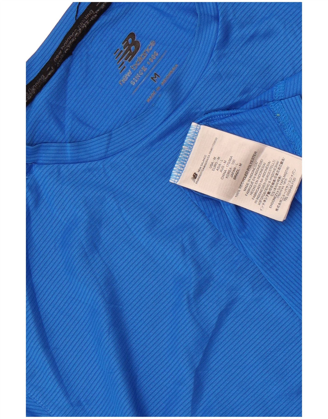 Tricou pentru bărbați New Balance Top Medium Blue Pinstripe Poliester