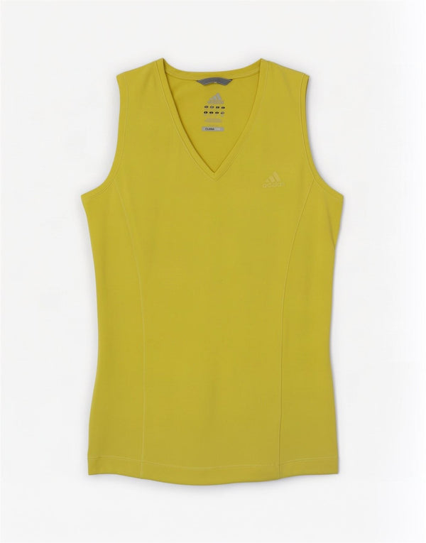 Adidas Climalite Vest Top pentru femei UK 14 Poliester galben mediu