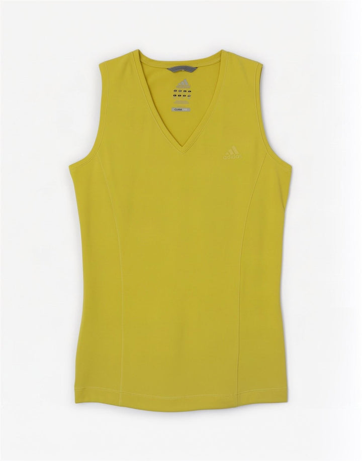 Adidas Climalite Vest Top pentru femei UK 14 Poliester galben mediu