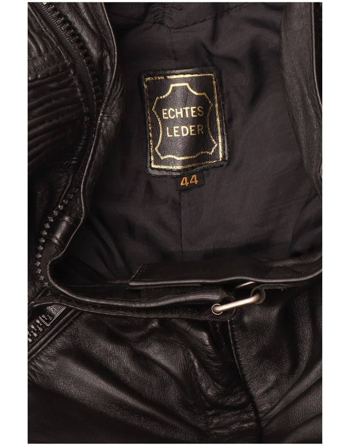 Pantaloni Moto Racer Femei VINTAGE IT 44 Medium W30 L27 Piele Neagră