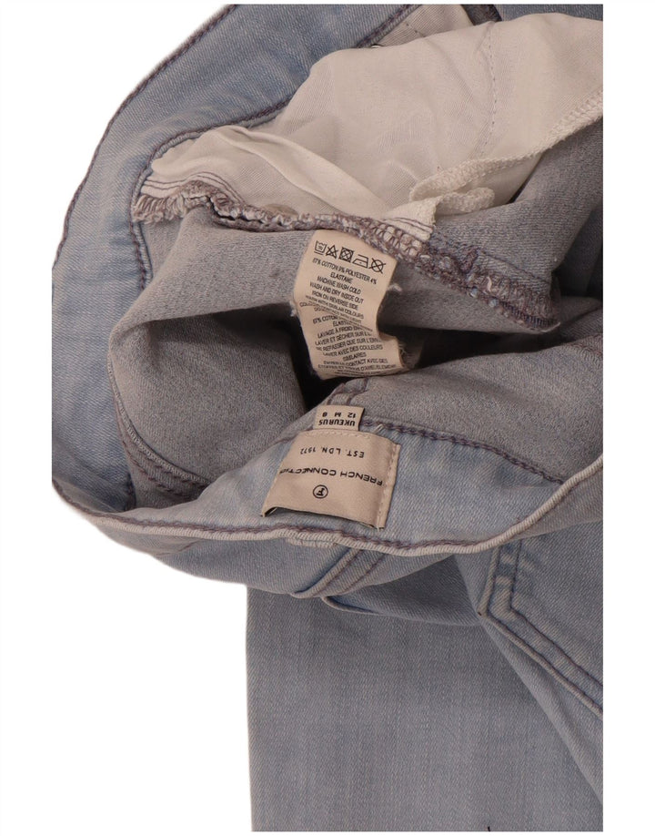 French Connection Blugi subțiri pentru femei UK 12 Medium W28 L28 Blue Bumbac