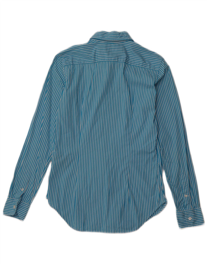 Cămașă supradimensionată pentru femei RALPH LAUREN US 4 Small Blue Pinstripe Bumbac