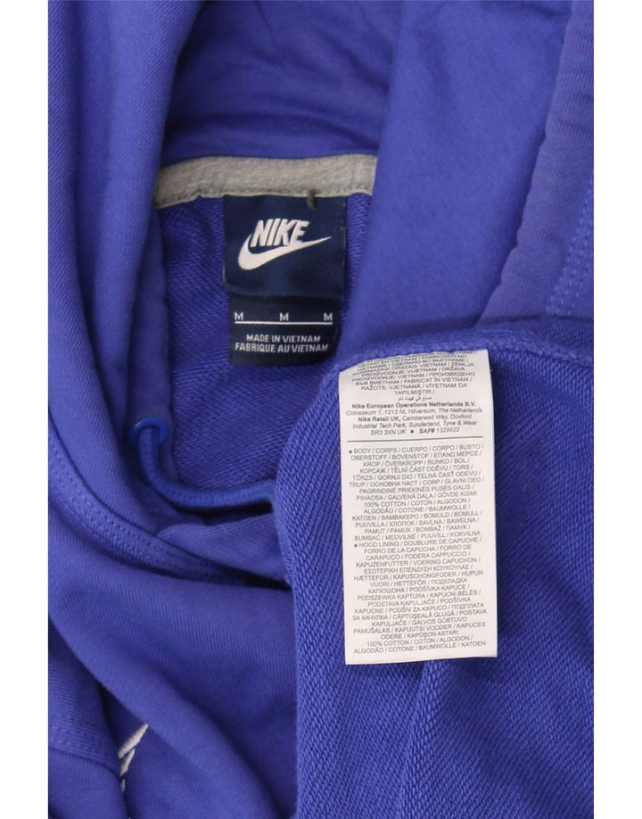 Pulover Nike pentru bărbați cu glugă grafic, bumbac albastru mediu