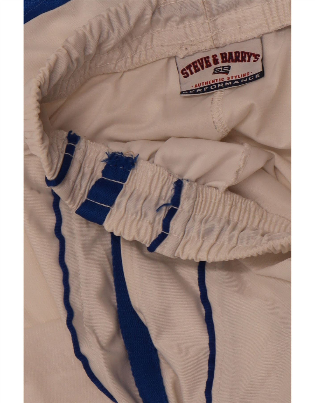 STEVE & BARYY'S Pantaloni scurți sport pentru bărbați, mari, alb, din poliester