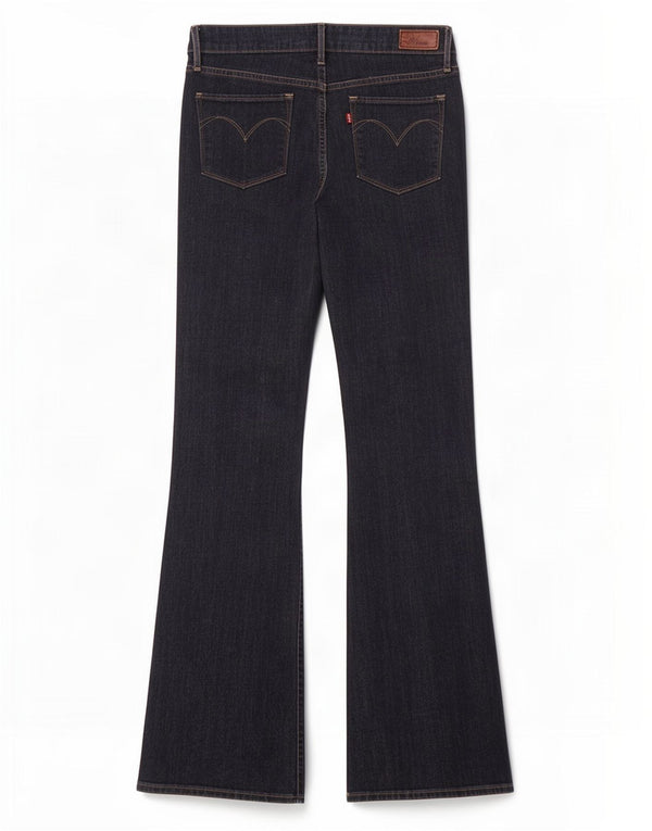 Blugi evazați cu curbe ușoare Levi's pentru femei L27 L32 bumbac bleumarin